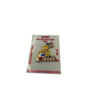 Vintage Sam the Olympic Eagle Collector Pin 1984